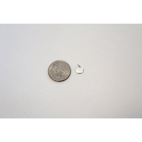 Sterling Silver Tiny Lowercase E Charm Necklace - Picture 3 of 3